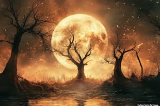 make fantasy dnd background, landscape and environment art