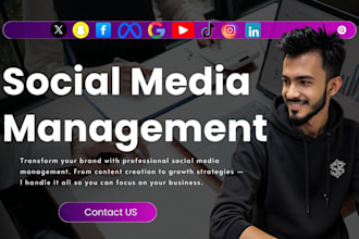 be your dedicated social media manager,monthly management