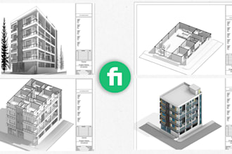do  professional architectural project in revit and sketchup