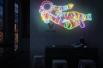 creating a digital neon visualization to your request