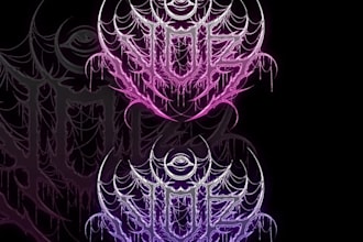 create death, black metal, grindcore, hardcore band logo