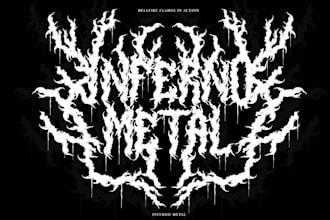 do awesome death black metal brutal logo design