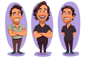 create cartoon character or avatar in vectors