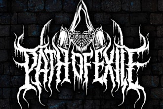 draw wonderful death black death metal logo design