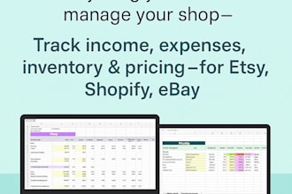 give you a complete finance spreadsheet for etsy