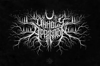 design a logo for your melodic or gothic metal, rock band