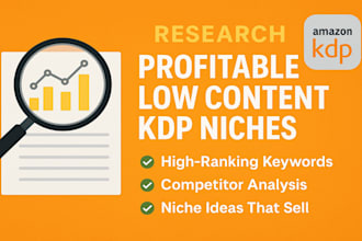 research profitable low content KDP niches with keywords and competitor analysis