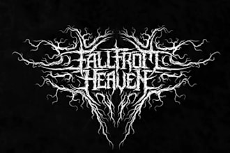 make killer black metal dungeon logo and icon for you