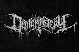 design death metal, black metal and heavy metal logo for your band