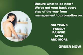 do fanvue fansly onlyfans page promotion and management