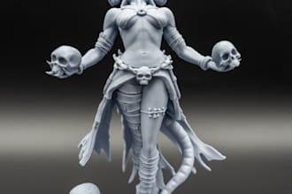 sculpt 3d figurine,dnd miniature,3d print action figure,resin figure,3d sculpt