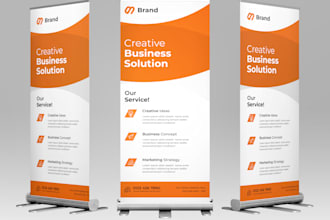 design a professional roll up banner