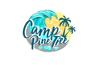 design camp pine tree family beach house adventures logo