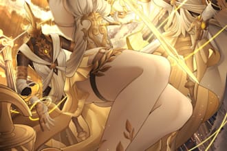 draw anime style fanart and original character to you