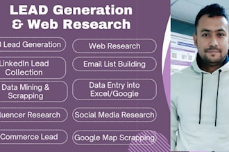 do lead generation, web research, data entry, virtual assistant,  admin support