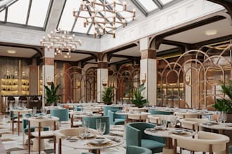 renew cgi restaurant interior,3d coffee shop,cgi bar,render wedding hall,3ds max