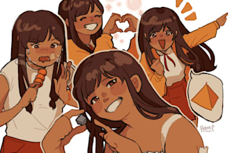 draw in a cute anime art style