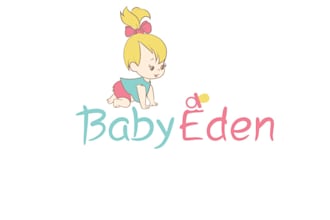 create fun modern baby logo design