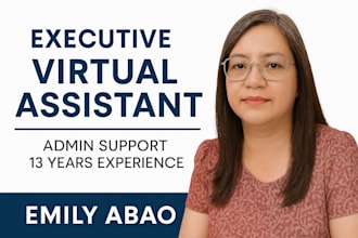be your reliable executive virtual assistant for admin