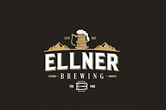 create unique ellner beer logo