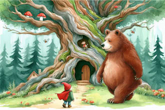 do children story book illustration