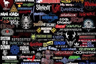 make hardcore heavy metal psychedelic logo design