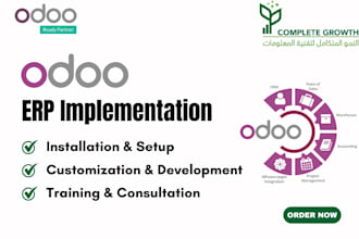 do odoo erp implementation, customization, development and training