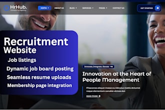 create a job board website, recruitment website, or agency job portal hiring