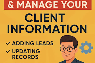 do CRM data entry and manage your client information