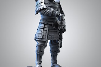 sculpt 3d character, tabletop dnd game,  printable miniatures statue for 3dprint