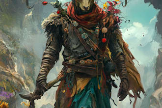 create dnd art, fantasy character for dnd party