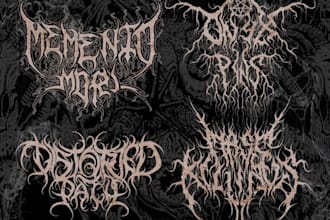 create thrash metal and heavy metal logo design