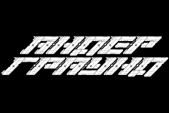 design a hi tech maximalist futuristic cyberpunk typography logo