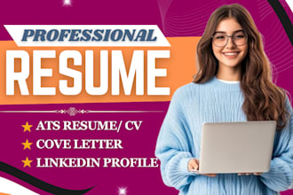 do top tier professional resume, cv, cover letter, executive bio, and linkedin