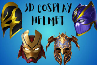 design 3d printable mask 3d helmet oni fantasy mask for cosplay and 3d printing