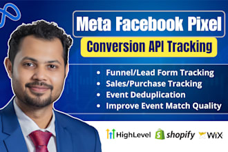 setup meta facebook pixel conversion API tracking go highlevel,ghl,wordpress,wix