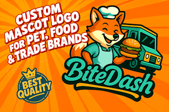 design a mascot logo for food truck, pet service or handyman business