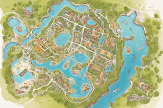 design a map or a site plan vector illustration