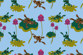 create vector seamless textile repeat pattern design