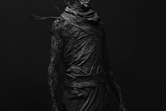make fantasy horror character art and horror story