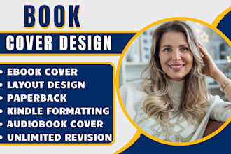 design book cover, layout design for paperback, ebook cover, kindle book cover