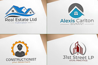 do modern property, realtor, real estate, or construction logo