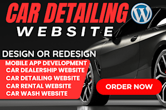 car detailing website, chauffeur, limousine and taxi booking website, car rental