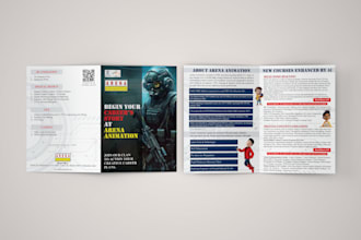 create a modern bifold or trifold brochure design