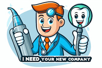 design eye catchy fun dental mascot logo in 12 hours