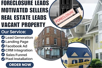 generate foreclosure leads motivated real estate vacant property sellers leads