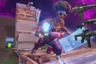 design a stylized 3d fortnite uefn creative verse map environment