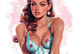 make gorgeous and incredibly seductive graphics in the manner of pinup girls wit