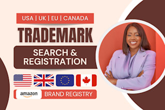 handle trademark registration, renewal and search in USA, UK, canada, eu, uspto