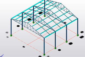 design the steel warehouse, parking shed and steel structures